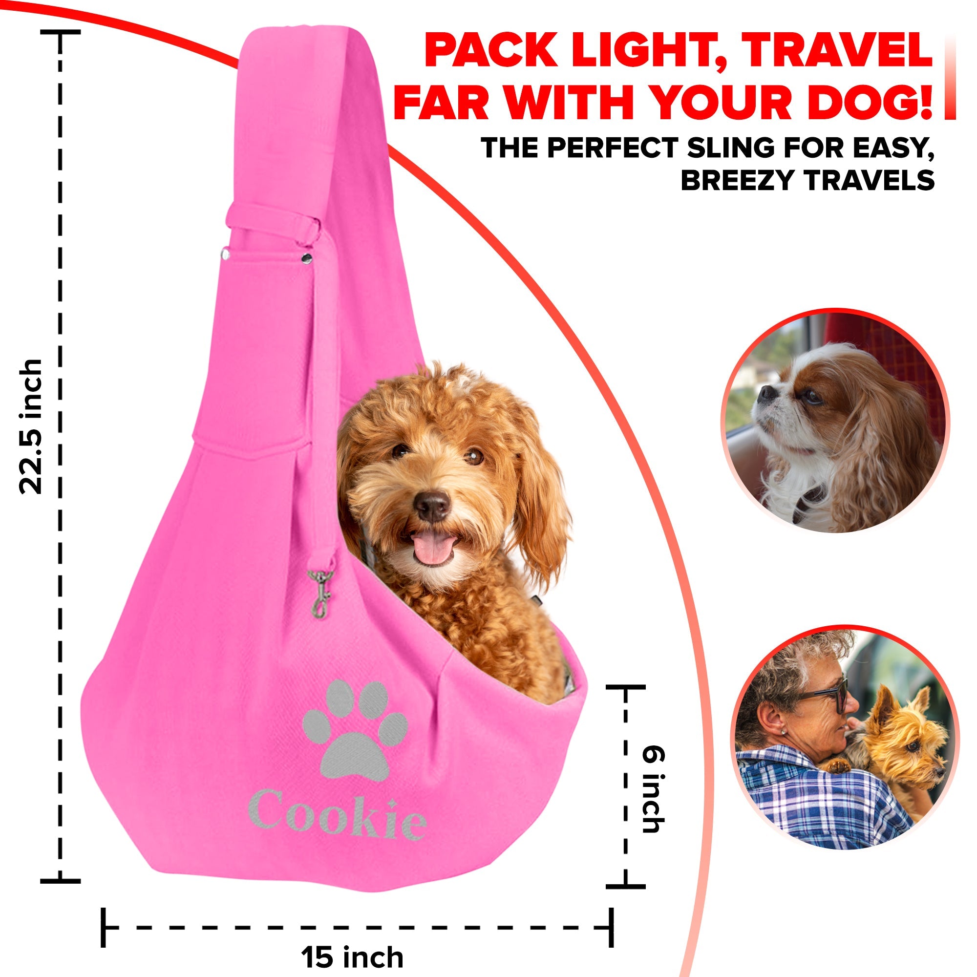 Personalized dog carrier best sale