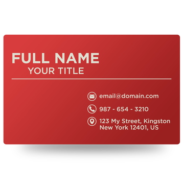 Personalized Metal Business Cards Engraved with Custom Name & Business Information, Aluminum Business Cards, Laser Business Card Holder Customized- Engraved & Shipped from the USA - 30 Pack, Red